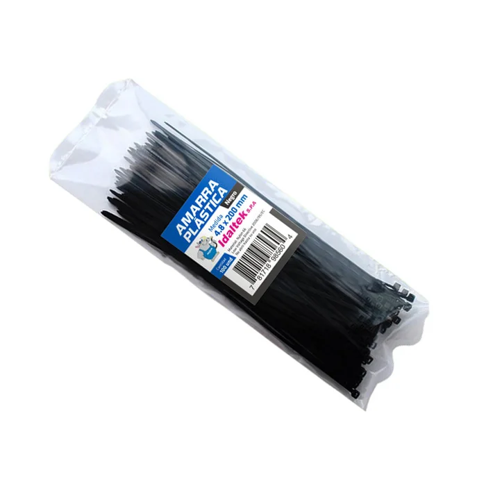 Amarras Plásticas de Nylon Negra Idaltek