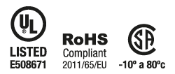 Certificaciones UL y RoHS